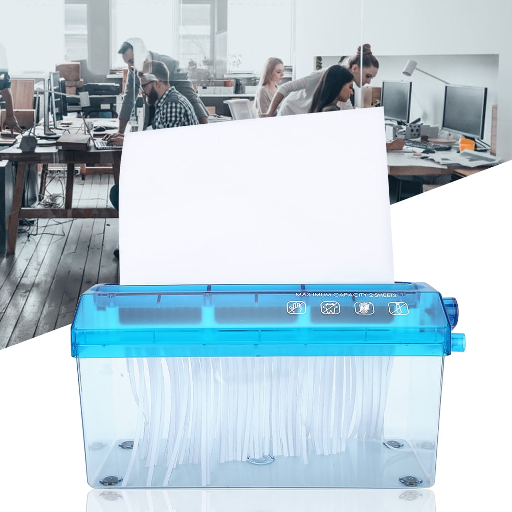 Hand Shredder, Desktop Manual Manual Shredder, Blue Color For Study Library Living Room Office