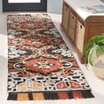thumbnail image 2 of SAFAVIEH Blossom Abram Geometric Runner Rug, Charcoal/Red, 2'3" x 8', 2 of 7