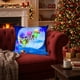 thumbnail image 5 of Cojín navideño LED | Modos de luz intermitente y fija | Cojín decorativo navideño para sofá y cama | Decoración festiva para el hogar con diseños de Papá Noel y árbol, 5 of 5