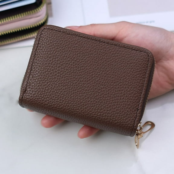 breaise Small Wallet for Women Double-Layer Zipper Card Case Wallet for Women Credit Card Bag