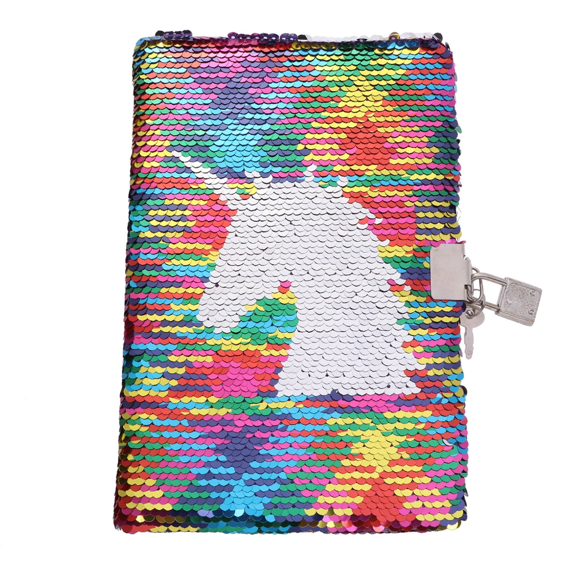 Colorful Unicorn Notebook Sequin Secret Diary with Lock Reversible Notebook Private Journal Travel Journal Gift for Adults and K