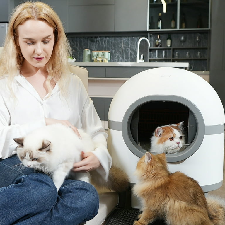 Cat Litter Box Automatic Cleaning, Large Capacity Self Cleaning