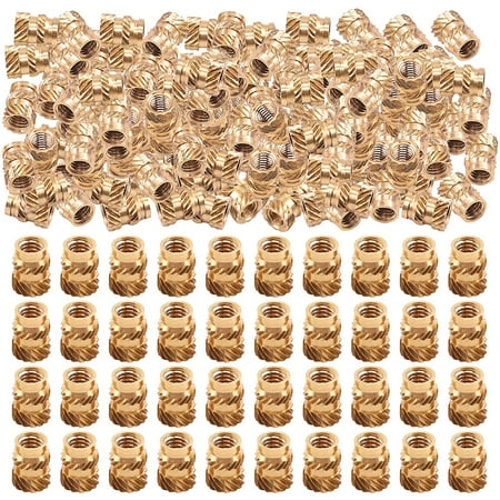 MroMax 50-Piece M4 X 8mm Brass Threaded Inserts Kit - For 3D Printing & Injection Molding