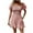 Pink, variant on biudgviw Jumpsuits for Women Ruffle Sleeves Square Neck Short Rompers Flowy One Piece Boho Summer Outfits with Pockets