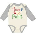 thumbnail image 3 of Inktastic Painting Art I Love to Paint Boys or Girls Long Sleeve Baby Bodysuit, 3 of 5