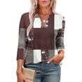 thumbnail image 2 of Cilsoka 3/4 Sleeve T Shirts for Women Fall T Shirts for Women Womens Tops Casual Petite Womens Tunic Tops Dressy Casual in Small Womens Blouses Long Sleeve Cotton My Orders, 2 of 5