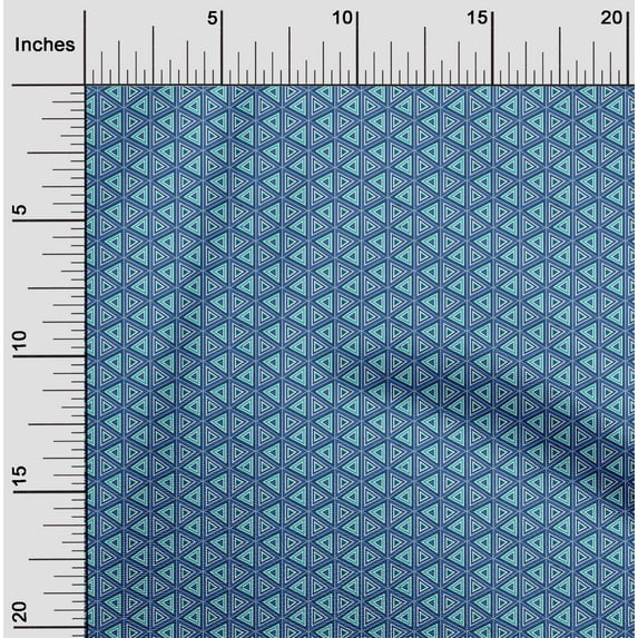 oneOone Georgette Viscose Fabric Triangle Geometric Printed Fabric 1 Yard 42 Inch Wide