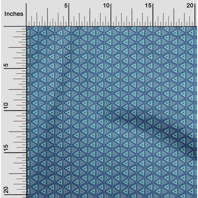 oneOone Cotton Poplin Fabric Triangle Geometric Print Fabric BTY 56 Inch Wide