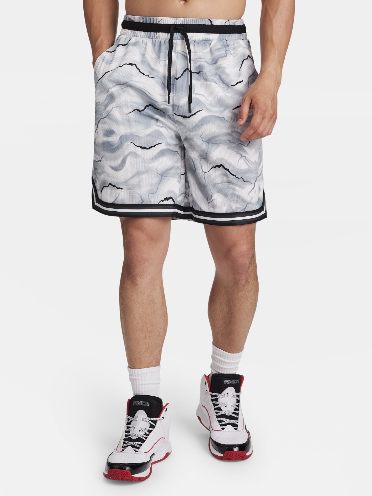 AND1 Men's and Big Men's Challenger Short, 8" inseam, Sizes XS-5XL