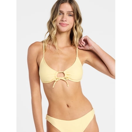 No Boundaries Essentials O-Ring Bikini Top, Women’s XXS-XXL
