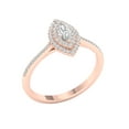 thumbnail image 2 of Imperial 3/8 Ct TDW Marquise Diamond Double Halo Engagement Ring in 10K Rose Gold (H-I, I2), 2 of 4