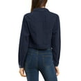 thumbnail image 4 of Allegra K Women's Button Down Long Sleeves Cropped Denim Jacket, 4 of 7