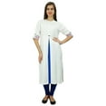 thumbnail image 1 of Bimba Tunique pour Femmes Manches 3/4 Kurta Longue Blouse Ethnique Indienne, 1 of 1