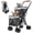 Gray, variant on Foldable Pet Stroller for Dogs and Cats