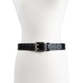 thumbnail image 3 of Time and Tru Women's Double Prong Perforated Belt, Black, 3 of 3