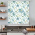 thumbnail image 5 of Teal Blue Flower Sheer Curtains 96 Inches Long, Abstract Garden Botanical Leaves Light Filering Curtains, Privacy Drapes Simi Floor to Veiling Curtain for Living Room Bedroom Large Window Treatment, 5 of 9