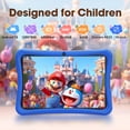 thumbnail image 4 of 10.1 inch Android 15 Kids Tablets 2025,6GB RAM + 64GB ROM,Parent Control Kids Education Children Tablet with WiFi,Kid-Proof Case,Blue, 4 of 13