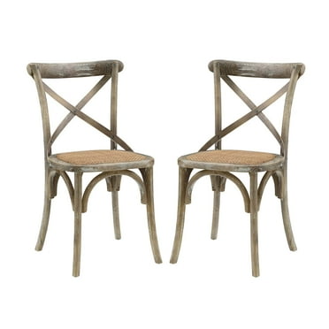 Modern Contemporary Urban Design Dining Kitchen Room Side Chair, Set of Two, Wood, Grey Gray