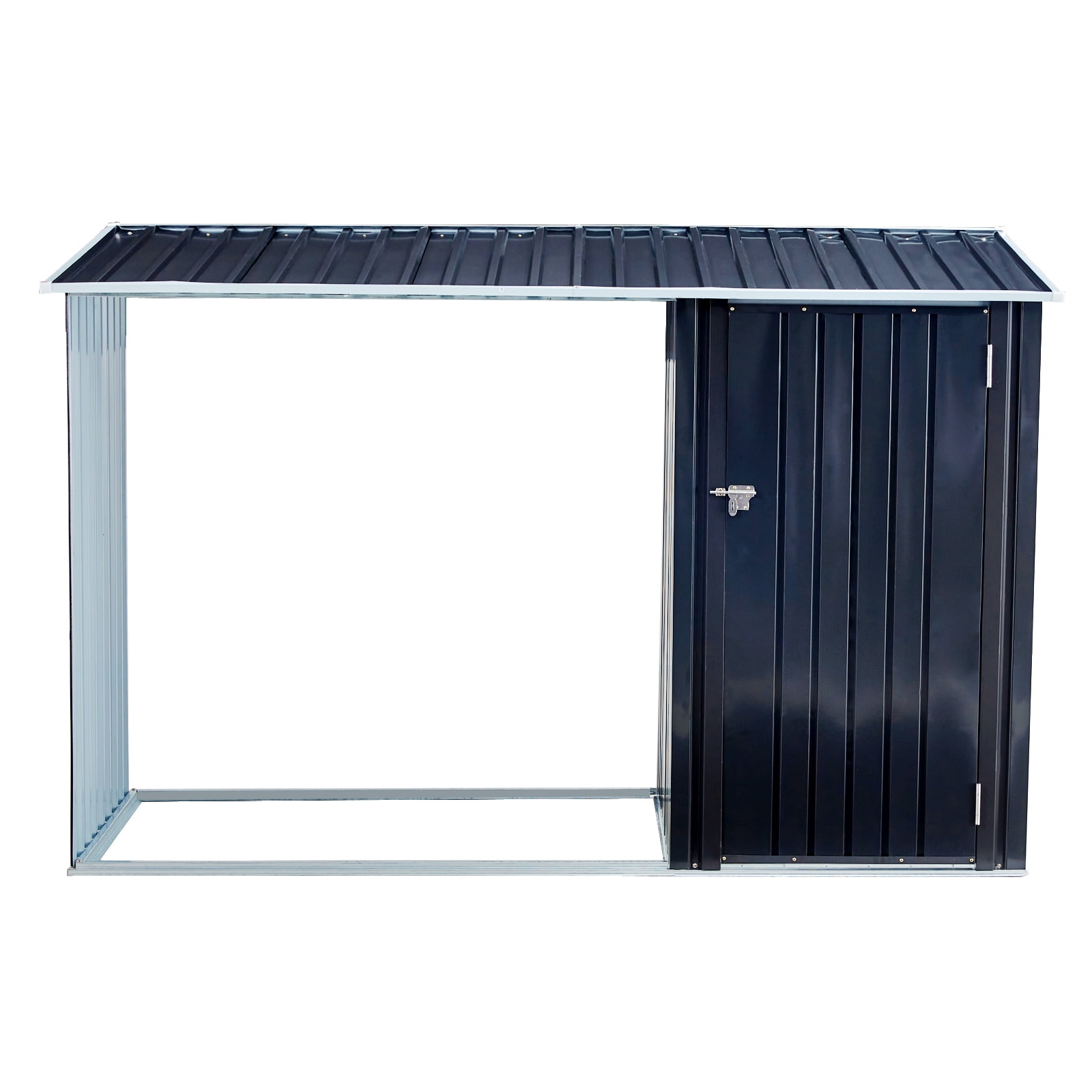 Storage Shed, 3 x 3 FT Metal Utility Shed with Lockable Door for Garden Lawn Backyard, Dark Gray