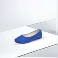 thumbnail image 4 of ZTTD Women Girls Solid Big Size Slip On Flat Shallow Comfort Casual Single Shoes Blue, 4 of 4