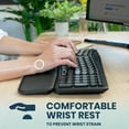 thumbnail image 6 of Perixx PERIBOARD-636B US, Wireless Ergonomic Compact USB Keyboard - Wireless 2.4G Technology - Build-in Number Pad - Detachable Wrist Rest - - Silent Typing - Black, 6 of 8