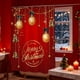 thumbnail image 5 of Cortina de ducha navideña con ganchos, bola navideña y estrella, poliéster impermeable, decoración navideña para baño, poliéster., 5 of 6