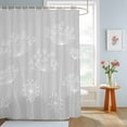 thumbnail image 4 of Shower Curtain White Dandelion Shower Curtains for Bathroom Decor, Waterproof Polyester Shower Curtain Set with Hooks, Extra Long 72" x 84" Gray, 4 of 9