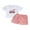 White, variant on BemeyourBBs Toddler Baby Boy Valentines Day Outfit Spring Summer Clothes Cute Fire Engine Embroidery Short Sleeve T-Shirt Top and Plaid Shorts Set