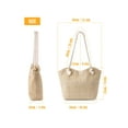 thumbnail image 3 of Gustave Straw Tote Bag for Women Summer Beach Bag Large Capacity Woven Shoulder Handbag Casual Vacation Purse with Zipper - Khaki, 3 of 8