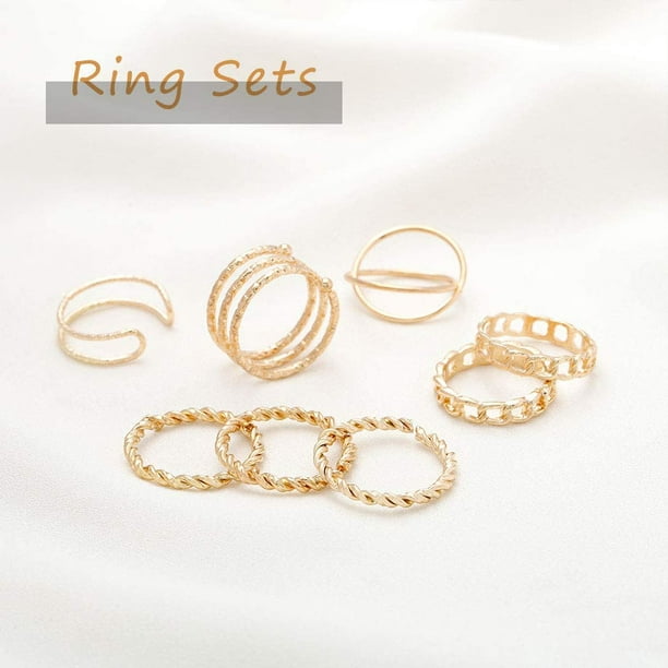 Fdesigner Fashion Rings Gold Boho Stackable Joint Rings Jewelry Geometric  Knuckle Ring Set Pendant Finger Rings Vintage Hand Accessories for Women  and Girls (11PCS) : : Jewellery