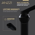 thumbnail image 6 of ANZZI Single Handle Single Hole Bathroom Faucet With Pop-up Drain in Matte Black & Chrome, 6 of 8