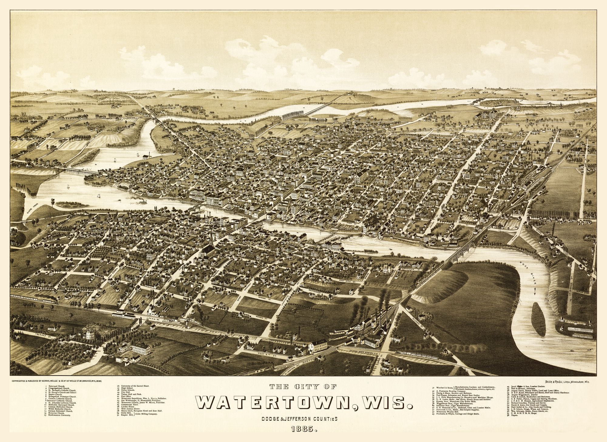Watertown Wisconsin - Norris 1885 - Walmart.com