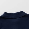 thumbnail image 7 of KKBOTIVE Boys Quarter Zip Long Sleeve Shirt Casual Solid Color Sweatshirt Lapel Cozy Top for Kids Toddler Fall Spring Clothes ( Navy Size: 5-6 Years ), 7 of 7