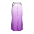 thumbnail image 7 of BSDJILFG Silk Skirts for Women,Juniors Satin Maxi Skirts,High Waisted Gradient Color Ankle-Length Flared Sleepwear Skirts, 7 of 7