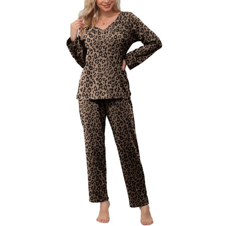 

Anygrew Women s Pajamas Set Long Sleeve Shirts and Long Pants 2 Piece Pjs Sleepwear with Pockets