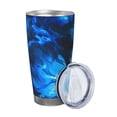 thumbnail image 2 of Bingfone Blue Fire Cool Wolf for 20 Oz Stainless Steel Travel Mug Double Wall Water Coffee Cup for Home,Office, Outdoor Works Great for Ice Drinks and Hot Beverage-Without Straw, 2 of 8