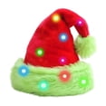 thumbnail image 2 of Wutalume Christmas Santa Hat for Adults and Kids, Long Plush Festive Party Hat with Luminous Effect, Holiday Decoration Accessories,Green, 2 of 8