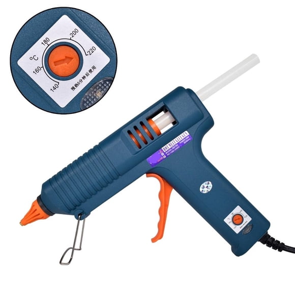 Hot Glue Gun Tool Kit Temperature Adjustment 150W Silicone Gun,Use 11mm Glue Sticks DIY Pure Copper Nozzle ,Fireproof
