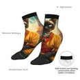 thumbnail image 6 of Sigee Moonlit Hairless Cat Monk for Crew Soft Moisture-wicking Socks ,Cushion Moisture Wicking Boot Socks for Men and Women, 6 of 7