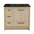 thumbnail image 3 of Virage 36 in. Brown Oak Bathroom Vanity With Black Ceramic Sink Top, 3 of 8