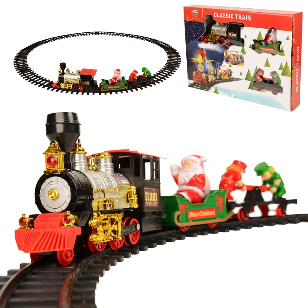 Classic Fun Toys Electric Toy Battery Powered Train Set with Santa