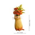 thumbnail image 2 of Handcrafted Resin Cat Flower Pot, Cute Shaped Kitten Vase for Succulents Dry Plants Home Decor, Yellow, 2 of 6