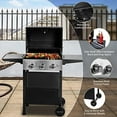 thumbnail image 4 of MASTER COOK 3 Burner BBQ Propane Gas Grill, Stainless Steel 30,000 BTU Patio Garden Barbecue Grill with Two Foldable Shelves, 4 of 5