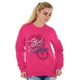 thumbnail image 3 of God Our Savior Christian Faith Women Crewneck Sweatshirt Brisco Brands S, 3 of 6