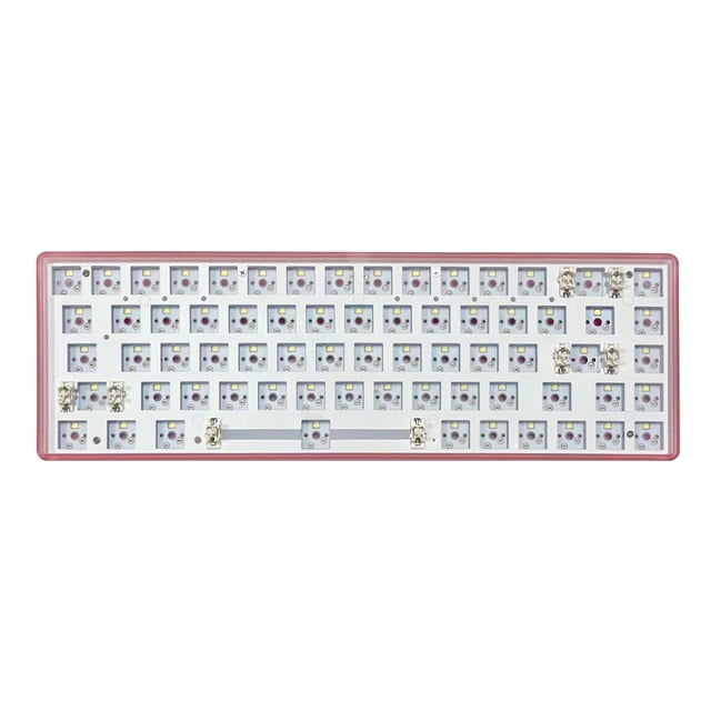 Bsvklp Probador Interruptor Teclado 68 Teclas Retroiluminación Botón para PC Escritorio (rosa)