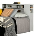 thumbnail image 4 of South Shore Vito Full-Queen Bookcase Headboard in Gray, 4 of 10