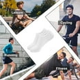 thumbnail image 2 of SkiBeaut Mens No Show Socks Low Cut Ankle Athletic Socks with Cushion Cotton Invisible Liner Socks 8 Pack, 2 of 7