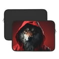thumbnail image 2 of Pofeuu Mysterious Hooded Wolf Print Laptop Carrying Case,13-15-Inch Laptop and Tablet, Sleek Design, Durable and Water-Repellent Fabric, Business Casual or School-13 inch, 2 of 8