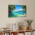 thumbnail image 4 of Palm Wall Decor Beach Wall Art Tropical Wall Decor Palm Ocean Beach Canvas Wall Art Painting For Livingroom Decor Office Bedroom Decoration, 4 of 7