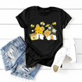 thumbnail image 4 of T Shirts for Women Summer Classic Cotton Short Sleeve Crewneck Printed Festival Casual T-Shirt Tops, 4 of 4